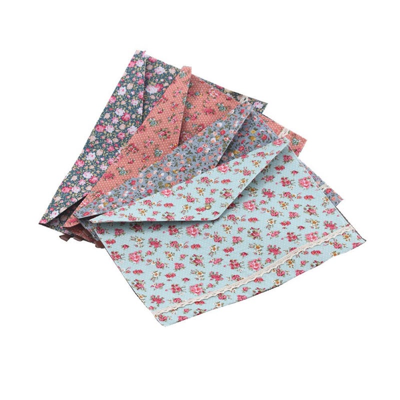 Funny live 4 Pcs Individualized Felt A4 Size Floral Pattern Document Folder with Snap Button Office Document Cash Coin Stationery Storage Organizer - Image 2